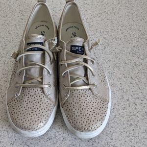 Sperry Crest-Vibe Girls Shoes Champagne